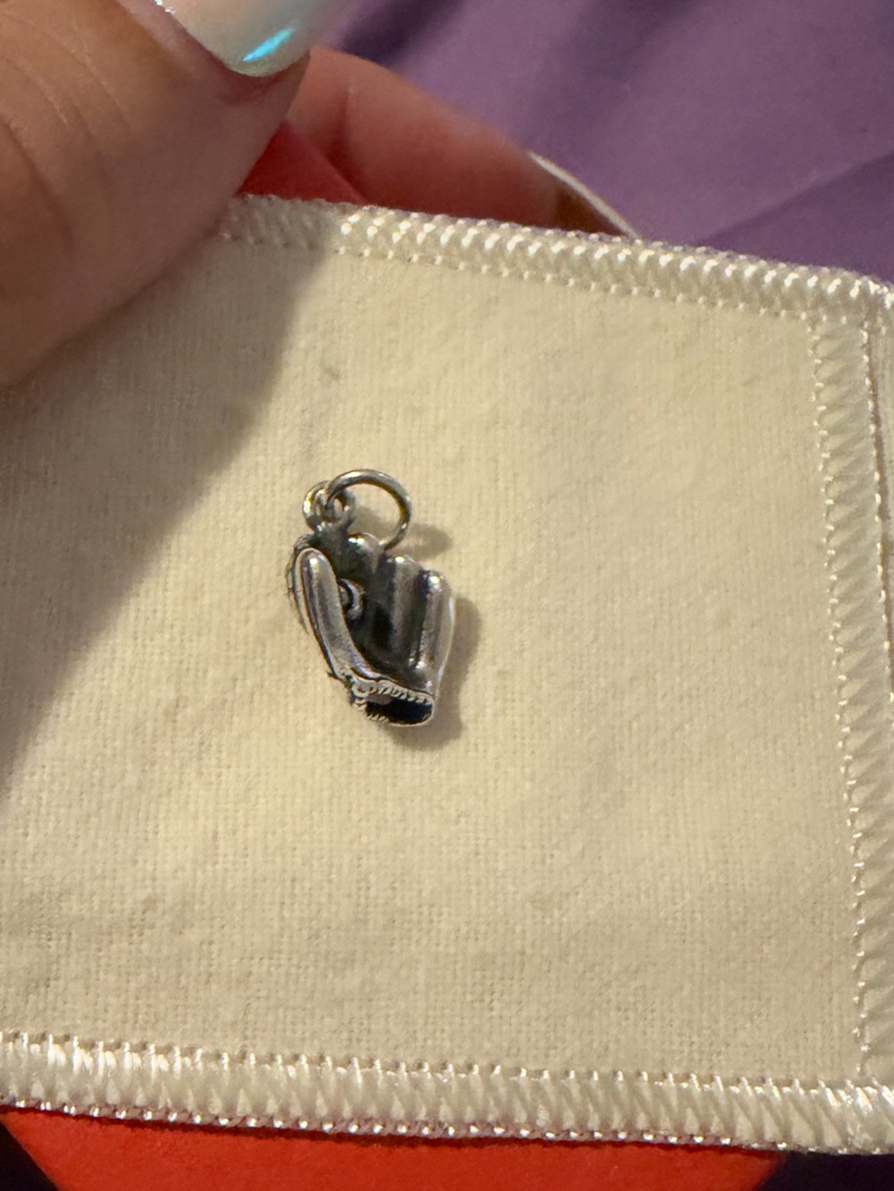 James Avery Sterling Silver Baseball Glove Charm Pendant - Silver